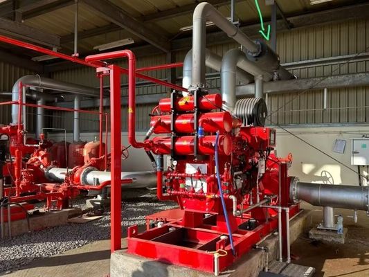 Bộ máy bơm động cơ diesel 3000GPM Bộ máy bơm chữa cháy trường hợp chia UL được liệt kê và FM được phê duyệt