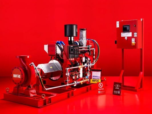 38KW UL liệt kê động cơ diesel chạy máy bơm nước lửa Bơm hút cuối