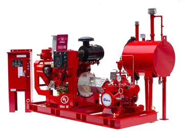 Multistage 1000GPM @ 130PSI động cơ diesel động cơ bơm cháy với ống chia ngang bơm cháy